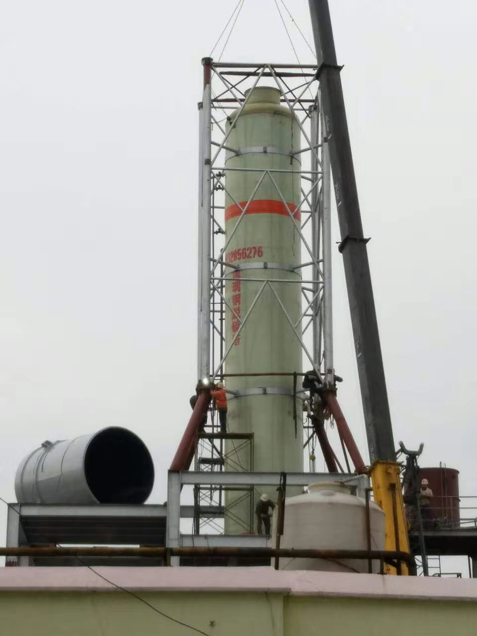 玻璃鋼脫硫塔施工